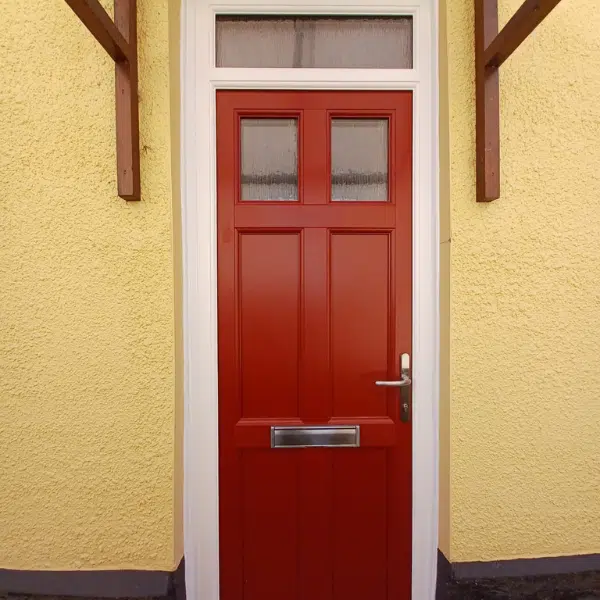 red front door