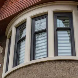 grey sash bay with stained glass tops