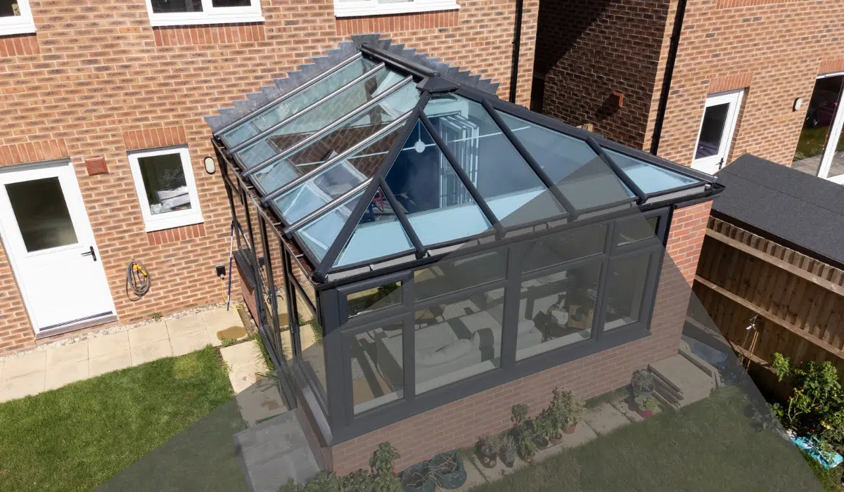 modern glass conservatory roof