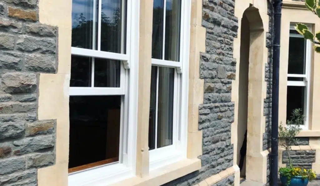 white upvc sash windows