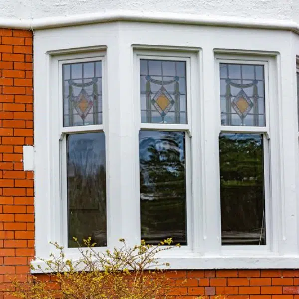 bay window stained glass top window