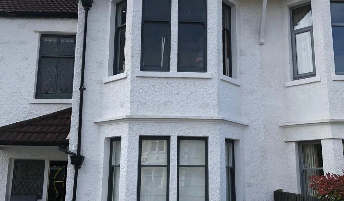 black upvc sash windows