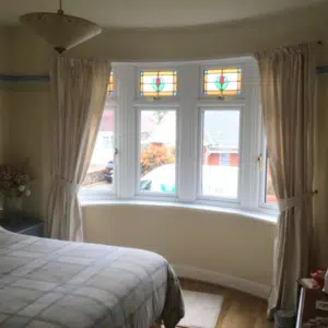 glass window toplights in bedroom