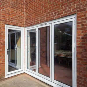 full length double glazed back door and bifolds