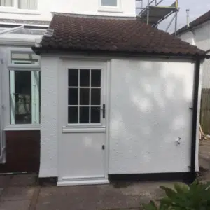 white stable back door with georgian glazed top